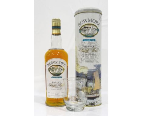BOWMORE LEGEND A bottle of Bowmore Single Malt Scotch Whisky in a limited edition tin depicting the legend of the Devil in th