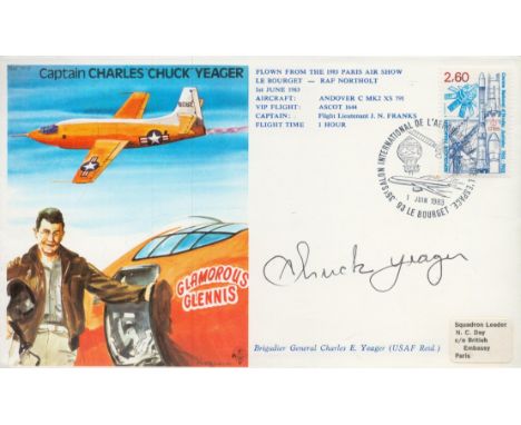 Brig Chuck Yeager signed 1983 Test Pilot tribute cover. Brigadier General Charles Elwood Yeager ( February 13, 1923 - Decembe