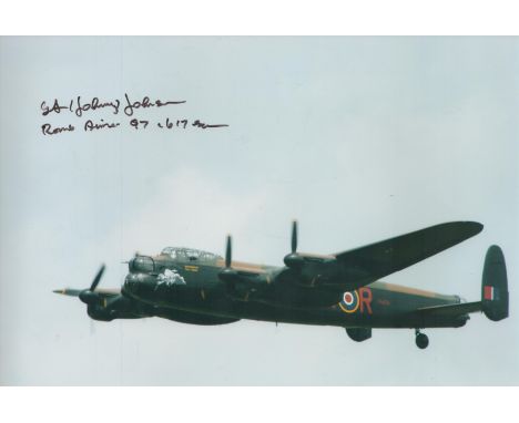WW2 Dambuster Raid veteran G L Johnson 617 sqn bomb Aimer signed 12x8 photo. Selected to be part of the specialist No. 617 Sq