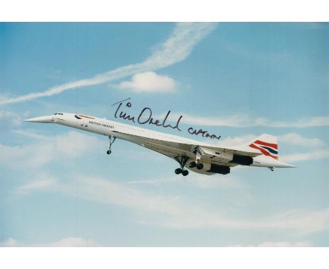 Capt Tim Orchard Concorde Flight Record New York signed 12 x 8 colour photo. Senior First Officer Tim Orchard began his flyin