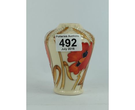 Moorcroft Harvest Poppy vase height 10cm