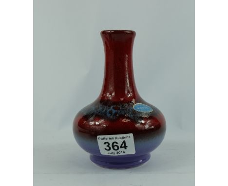 Poole Pottery high fired vase from the V & A Collection designed by Karen R Ford inspired by a 19th Century Ruskin pottery va