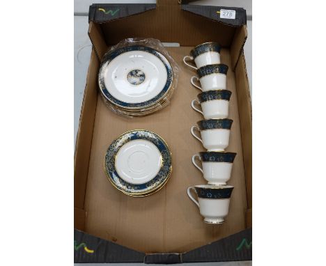 A collection of Royal Doulton Carlyle teaware to include side plates, cups and saucers etc (17) 