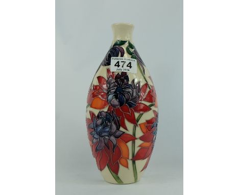 Moorcroft Ruby Red vase designer Emma Bossons height 23cm 