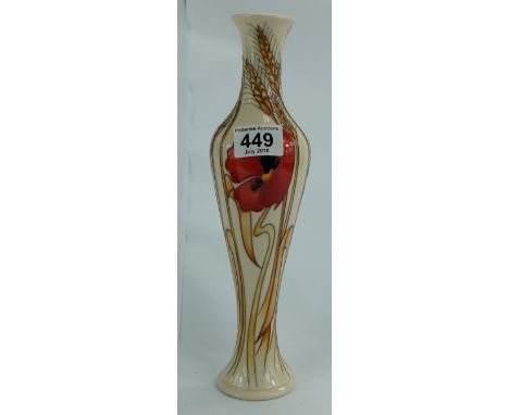 Moorcroft Harvest Poppy vase height 31cm (red dot to base)