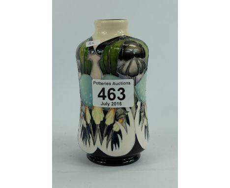 Moorcroft Indigo Lace Toadstool vase by Vicky Lovatt height 13cm