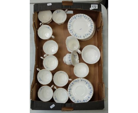 Royall Albert Memory Lane part tea set including cups, saucers, milk and cream, side plates etc (37)