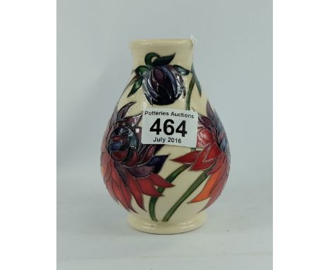 Moorcroft Ruby Red vase by Emma Bossons height 13cm 