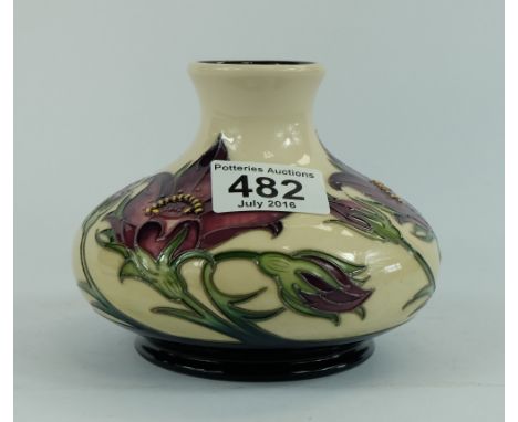 Moorcroft Pulsatilla vase designer Vicky Lovatt height 10cm 