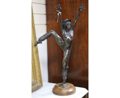 A bronze figure of a dancer height 70cm