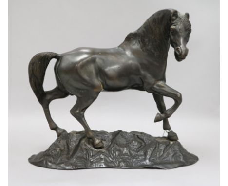 A modern bronze horse, with certificate