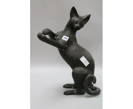 A bronze model of a cat height 46cm