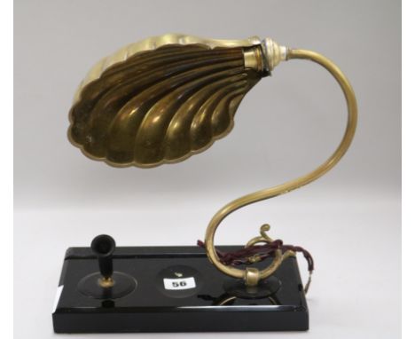 An Art Deco desk lamp height 29cm