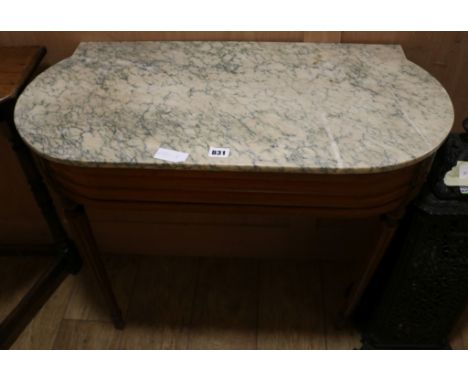 A marble topped console table W.80cm