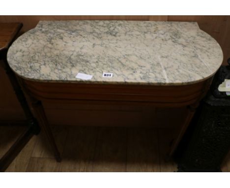 A marble topped console table W.80cm