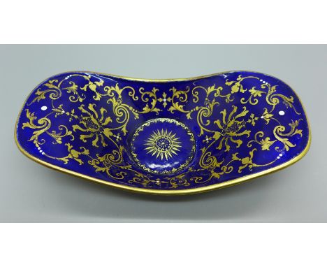 An 18th Century style metal enamel-work dish 