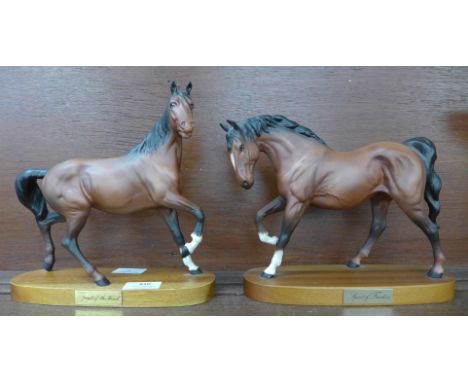 Two Beswick model horses, Spirit of the Wind and Spirit of Freedom 