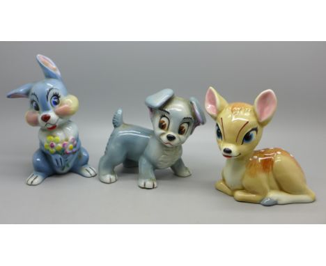 Three Wade blow up figures, Scamp, Bambi and Thumper 
