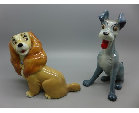 Two Wade blow up figures, Lady and The Tramp 