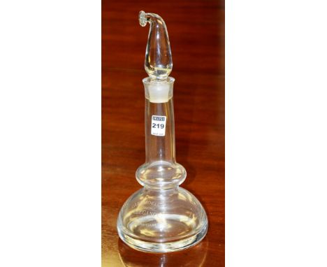 A Glenmorangie Elegancy glass whisky decanter, 37cm high