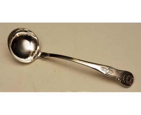A Regency Scottish silver toddy ladle, hallmarks for Edinburgh 1822, 16cm long