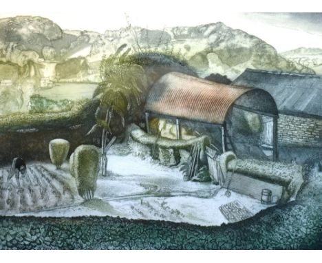 Graham Miles
'Looking Towards Dihewyd'
Limited edition print, 38/100, signed in pencil and dated '82 bottom right, 36 x 51cm
