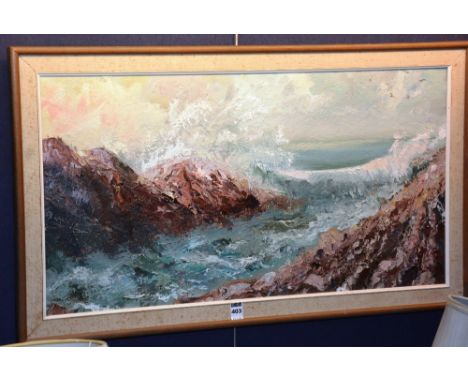 McVittie
'Seascape'
Oil on panel, signed lower left, 39 x 74cm
