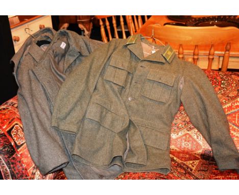Five Swedish army jackets c.1940's/50's, stamped Haga to one, and with label C46 to another (5)