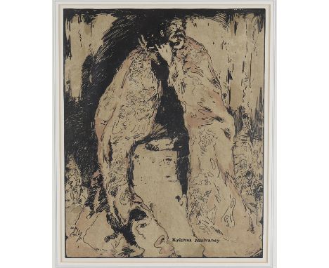 
	
		λ&nbsp;William Nicholson (1872-1949), 
		Krishna Mulvaney (from Characters of Romance)
		Colour lithograph from a woodbl
