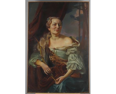 
	
		λ&nbsp;Giorgio Matteo Aicardi (Italian 1891-1984), 
		Portrait of a Carmela (the painter's wife) in the guise of Diana t
