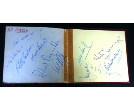 MID 1960'S AUTOGRAPH BOOK - PLYMOUTH, DERBY, MAN CITY, PORTSNOUTH, BOLTON, CHARLTON ETC
Small autograph book from the Plymout