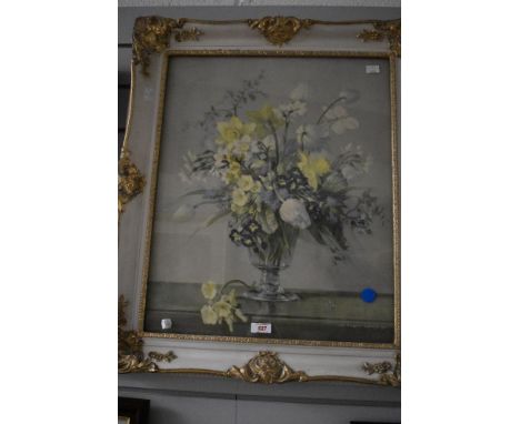 After Vernon Beauvoir Ward (1905-1985, British), coloured print, 'Spring Colour', a still life arrangement, displayed within 