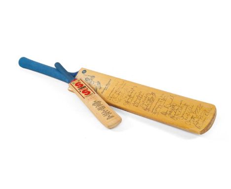 GLAMORGAN COUNTY CRICKET CLUB SIGNED BAT from the 'Matthew Maynard Benefit 1996' approximately twenty five signatures from Gl