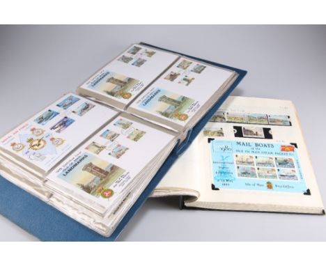 ISLE OF MAN 1973-1981.&nbsp;First day covers and stamps in two albums