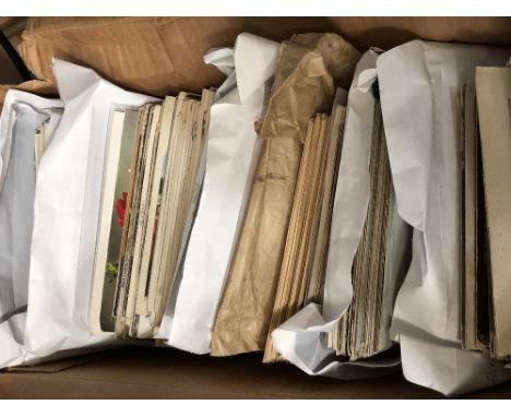 POSTCARDS. One box of postcards in packets from 1900s - Cairo x38 from street scenes early 1900s, x30 Harrogate streets, pack
