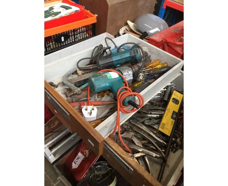 3 trays of garage tools  