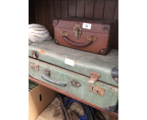 2 vintage hard shell cases  