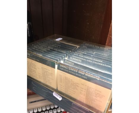 A box of vintage recipe cards  