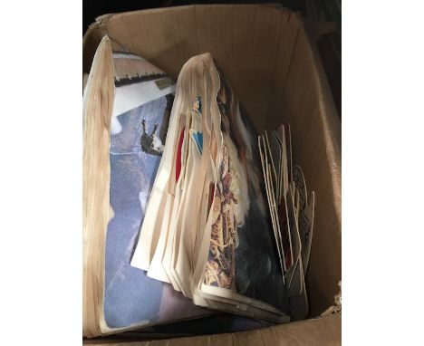 A box of vintage beer mats  
