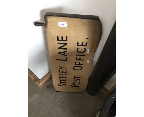 Vintage Steeley Lane Post office sign, (wood)length - 64cm, Hight - 29cm 