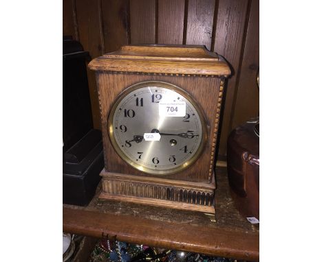 Oak mantel clock  