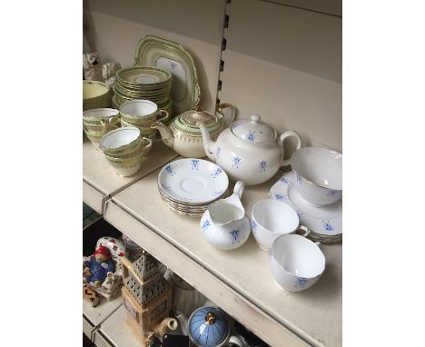 An Aynsley china tea set and New Chelsea teaware.  Condition - generally good, on cup on the aynsley set heavily crazed and d