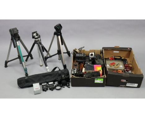 Various cameras &amp; camera accessories. 