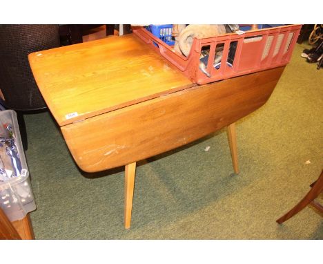 Ercol Blonde Elm Drop leaf table on tapering legs 