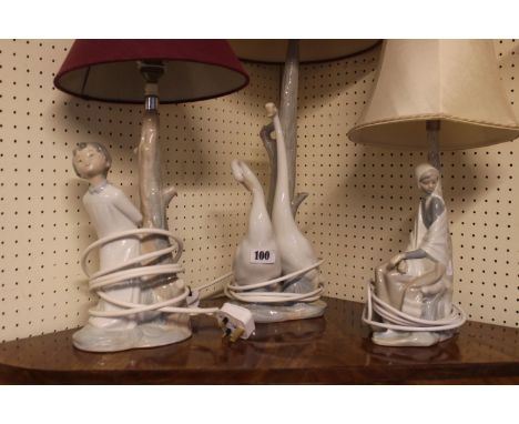 3 Nao table Lamps with shades 