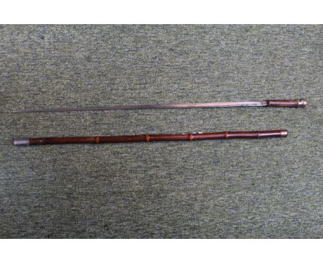 19thC Bamboo effect Sword Stick 81cm in Length 