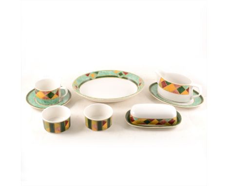 A Royal Doulton part dinner, tea and coffee service, Japora pattern.