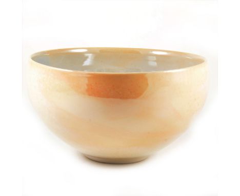 A studio ceramic bowl, by Neville French (Australian), 1995, the porcelain body with feldspathic glazes and fired with eucaly