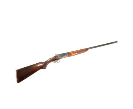 A 16-bore single barrel shotgun, by AYA, serial no. 219177, Cosmos model, 28" barrel, walnut stock. ** BUYER REQUIRES A SHOTG