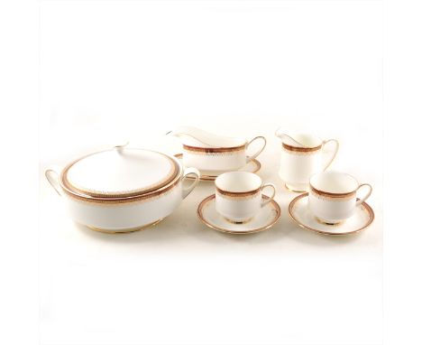 An extensive Royal Albert dinner, tea and coffee service, Holyrood pattern.